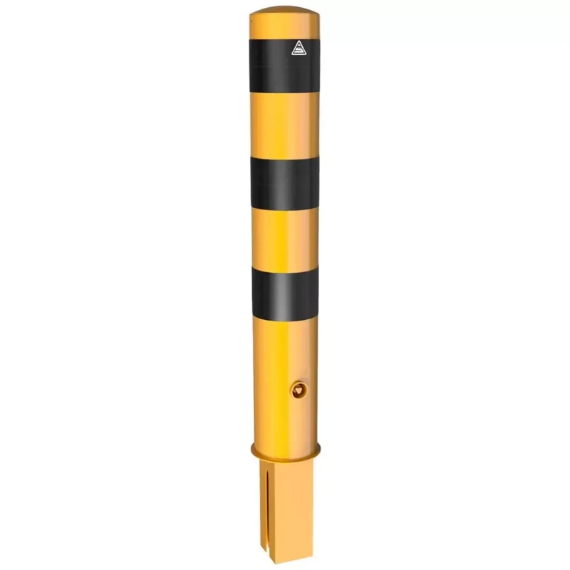 Absperrpfosten ø 152 x 3,2 mm, schwarz - gelb
