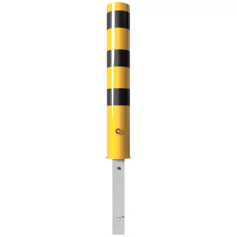 Absperrpfosten ø 152 x 3,2 mm, schwarz - gelb