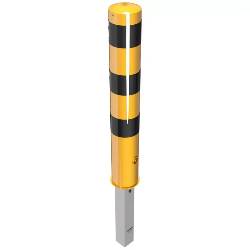 Absperrpfosten ø 152 x 3,2 mm, schwarz - gelb