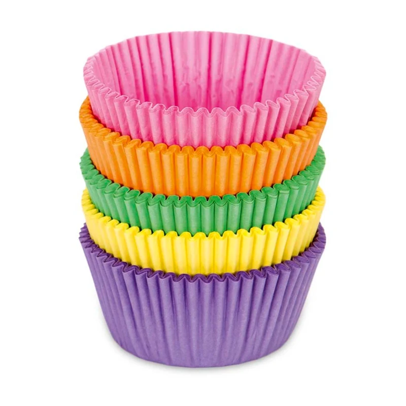 Papier-Backförmchen Bunt ø 5/7 cm / H 3 cm 100 Stück Maxi Bunt Papier