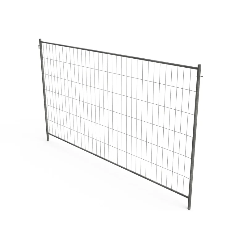 Bauzaun Euro 30, 3500x2000 - Draht ø 3,2/3,2 - Masschung 100x300 - Rohr 40/27, ohne Überstand, mit Haken/Ösen