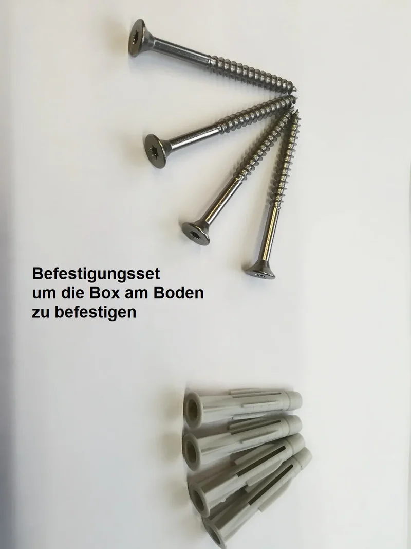 Mülltonnenbox Universal 240 Liter und 120 Liter Edelstahl grau anthrazit 2er Box