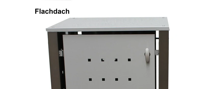 Mülltonnenbox bis 240 Liter Edelstahl Holzpfosten 3er Box