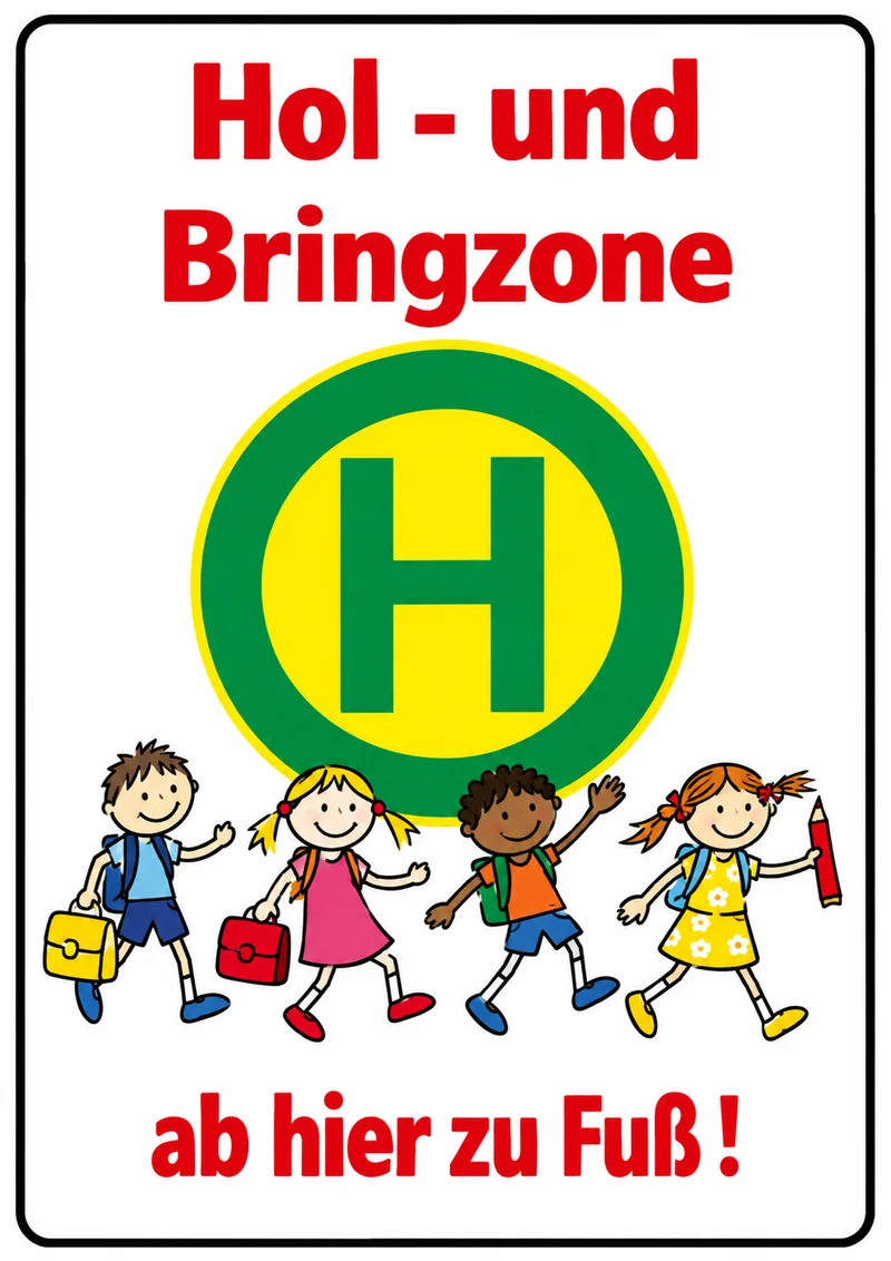 Kinderhinweisschild HBZ-3 Hol- und Bringzone