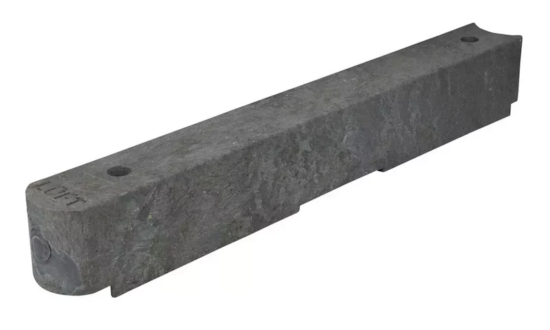 Bike Lane Protector, L.1000 x Br.120 x H.150 mm, Grau und unbeschichtet