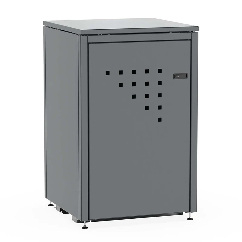 Mülltonnenbox BINBOX für 1 Mülltonne – Stahl, farbbeschichtet, abschließbar