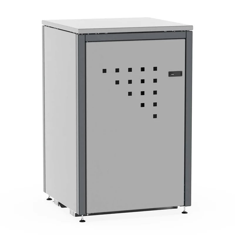 Mülltonnenbox BINBOX für 1 Mülltonne – Stahl, farbbeschichtet, abschließbar