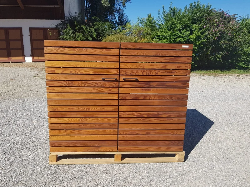 PREMIUM Edle 2er Holzbox mit Klappdach