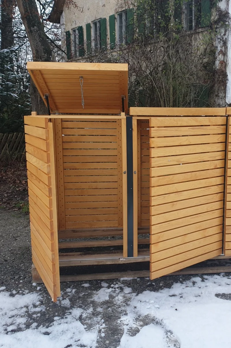 PREMIUM Edle 2er Holzbox mit Klappdach