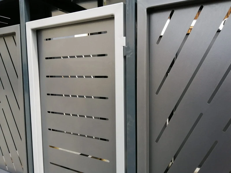 Doppeltür PREMIUM Design 3er Mülltonnenbox