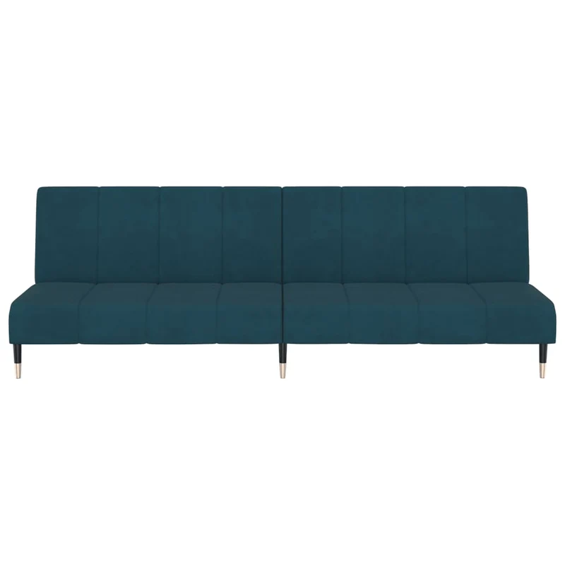 vidaXL Schlafsofa 2-Sitzer Blau Samt