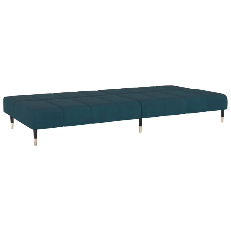 vidaXL Schlafsofa 2-Sitzer Blau Samt