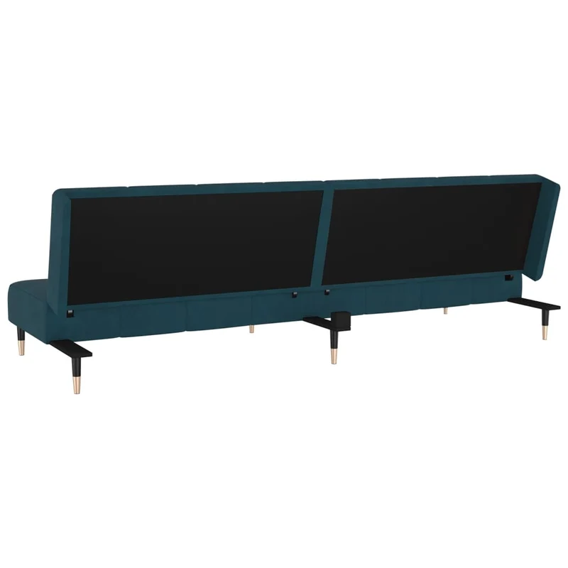 vidaXL Schlafsofa 2-Sitzer Blau Samt