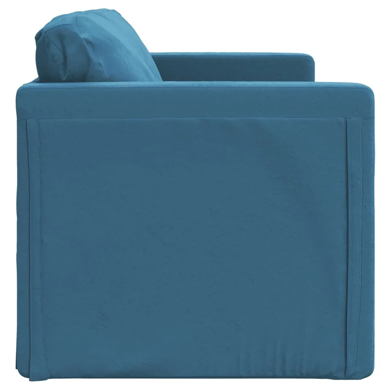 vidaXL - Bodensofa, Boden Sofa, Bodencouch, Bodensofa mit Schlaffunktion, 122x70x55 cm (122x204x55 cm), Tragfähigkeit (pro Sitz ) 110 kg, Samt, Blau