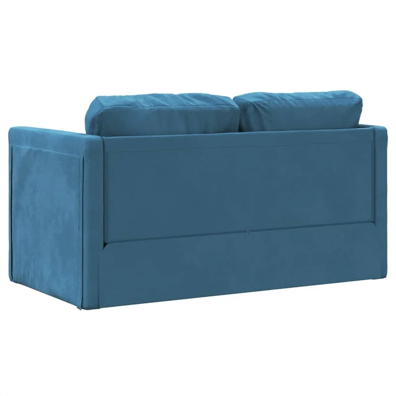 vidaXL - Bodensofa, Boden Sofa, Bodencouch, Bodensofa mit Schlaffunktion, 122x70x55 cm (122x204x55 cm), Tragfähigkeit (pro Sitz ) 110 kg, Samt, Blau