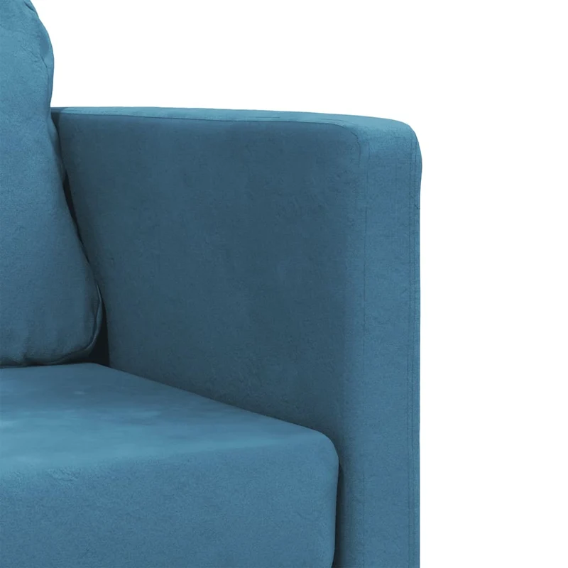 vidaXL - Bodensofa, Boden Sofa, Bodencouch, Bodensofa mit Schlaffunktion, 122x70x55 cm (122x204x55 cm), Tragfähigkeit (pro Sitz ) 110 kg, Samt, Blau