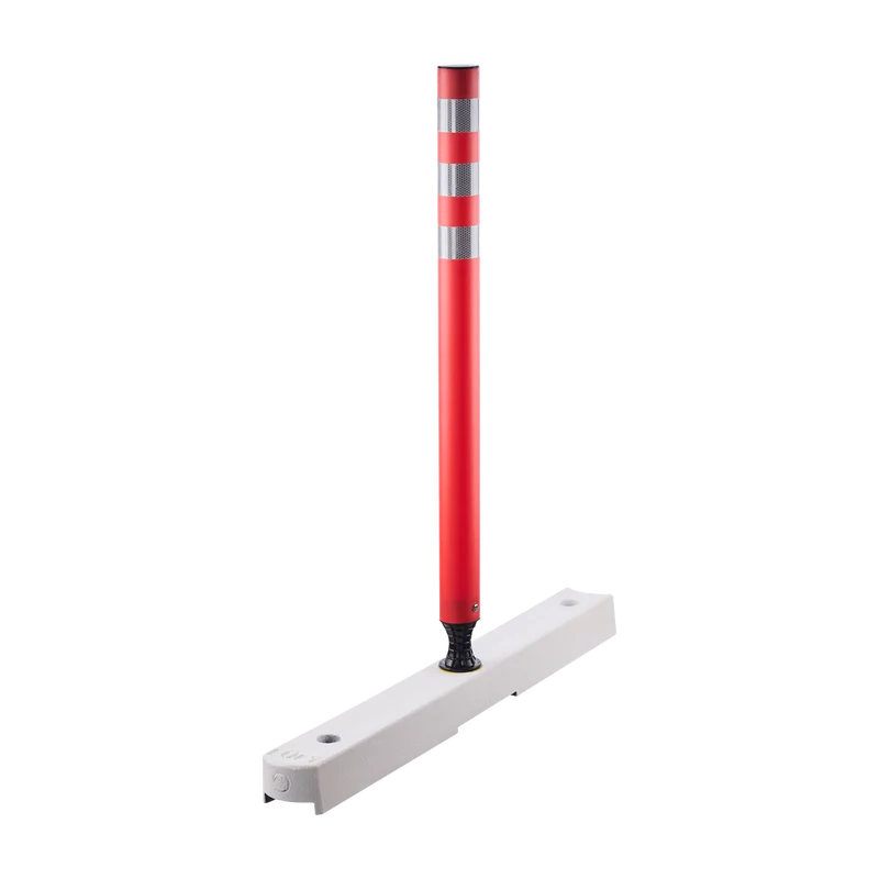 BLP-Leitpfosten, 105 cm, orange, mit Fuß, rund