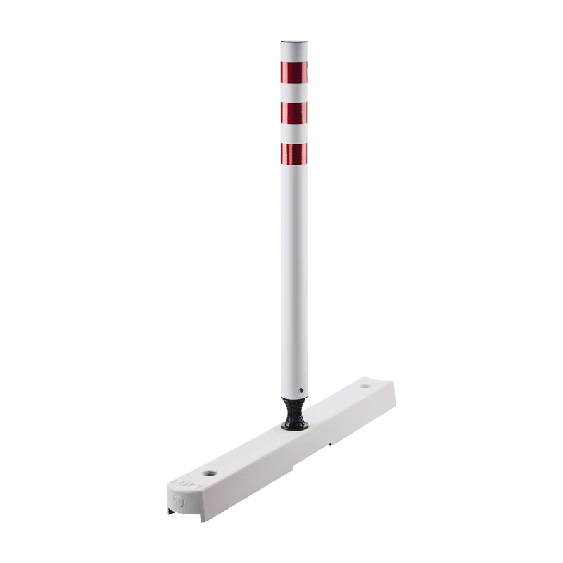 BLP-Leitpfosten, 105 cm, weiß, mit Fuß, rund
