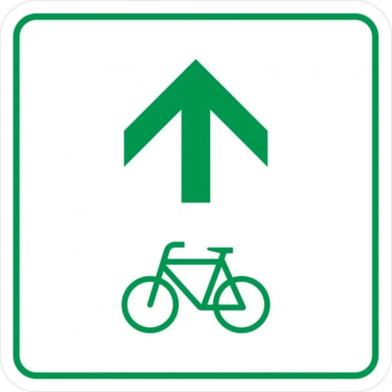 Zwischenwegweiser für Fahrradrouten