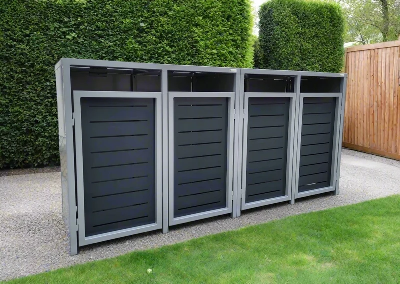 PREMIUM Design 4er Mülltonnenbox