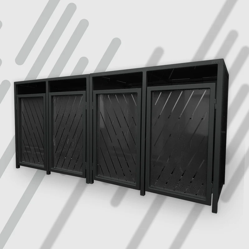 PREMIUM Design 4er Mülltonnenbox