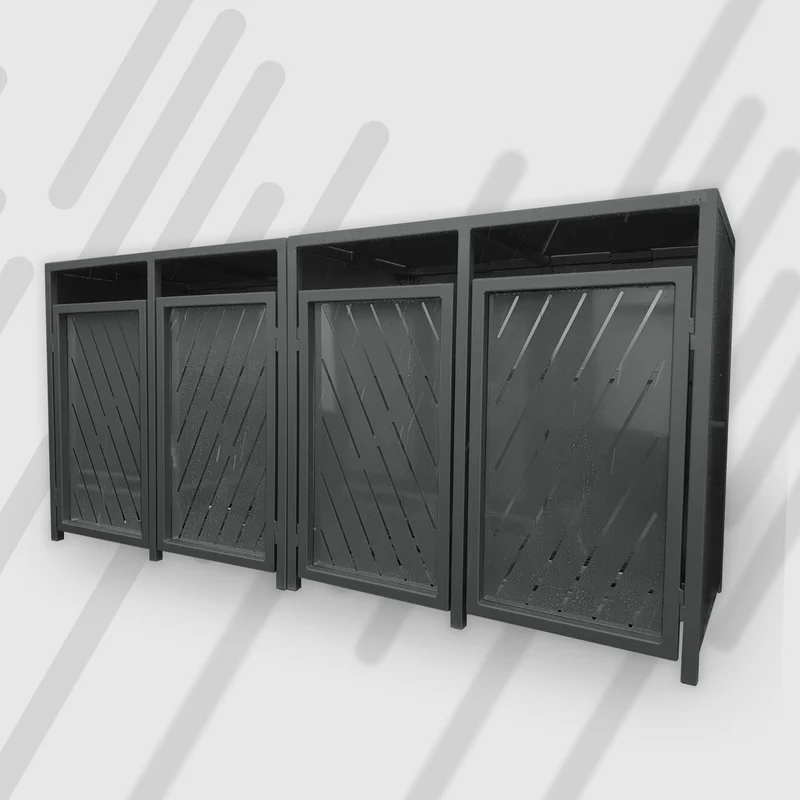 PREMIUM Design 4er Mülltonnenbox
