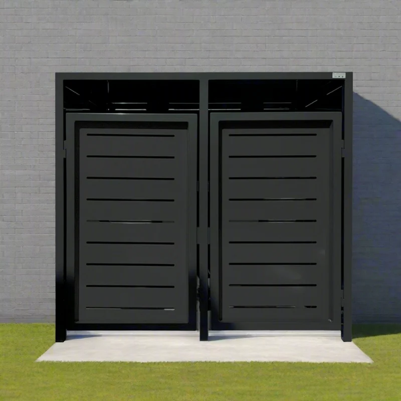 PREMIUM Design 2er Mülltonnenbox