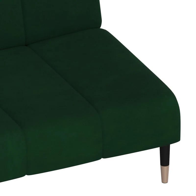 vidaXL Schlafsofa 2-Sitzer Dunkelgrün Samt