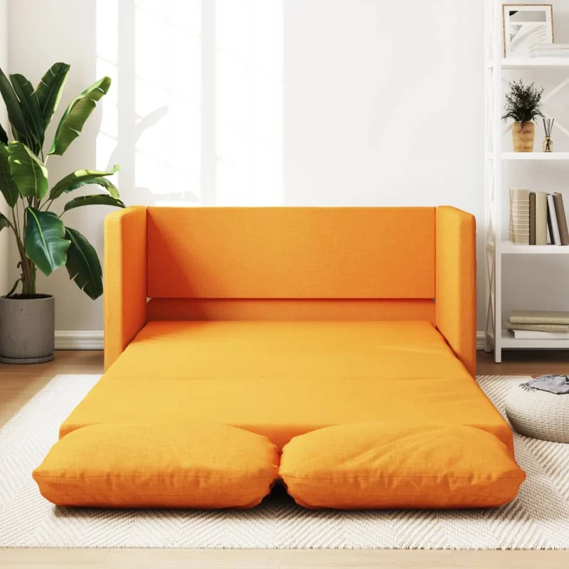 vidaXL – 2-in-1-Bodensofa mit Schlaffunktion, 112 × 174 × 55 cm, Dunkelgelb