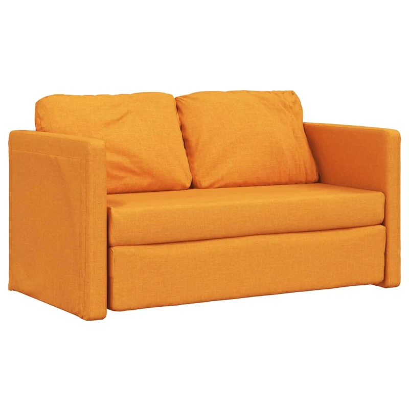 vidaXL – 2-in-1-Bodensofa mit Schlaffunktion, 112 × 174 × 55 cm, Dunkelgelb