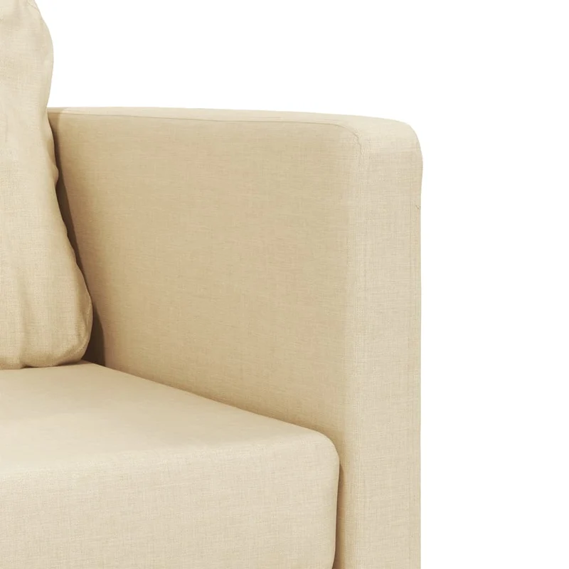 vidaXL - Bodensofa, Boden Sofa, Bodencouch, Bodensofa mit Schlaffunktion, 112x60x55cm (112x174x55cm), Tragfähigkeit (pro Sitz ) 110 kg, Stoff, Creme