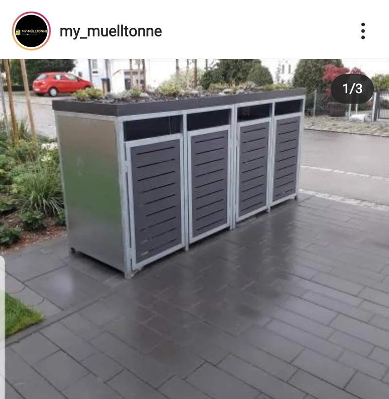 Pflanzwanne ALU farbbeschichtet alle Modelle (Mülltonnenbox nicht enthalten)