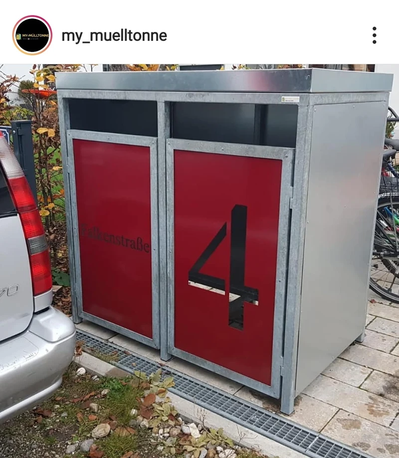 Pflanzwanne Zink alle Modelle (Mülltonnenbox nicht enthalten)