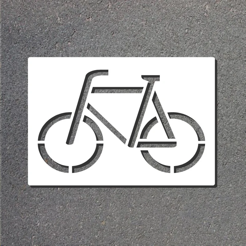 Schablone VZ1010-52 Radverkehr (Fahrrad), 1000 x 615 mm, Kunststoff 0,8 mm