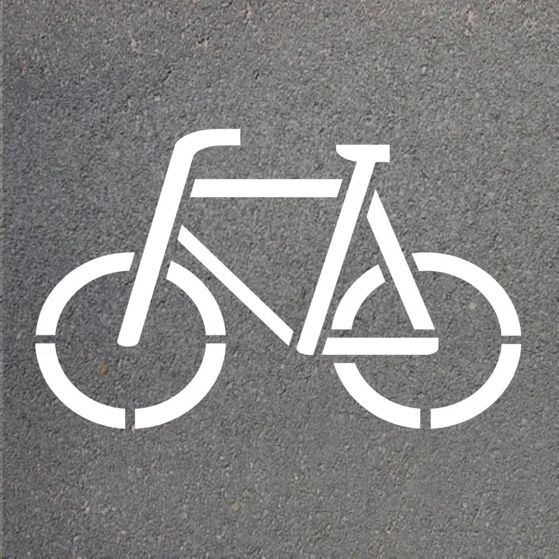 Schablone VZ1010-52 Radverkehr (Fahrrad), 1000 x 615 mm, Kunststoff 0,8 mm
