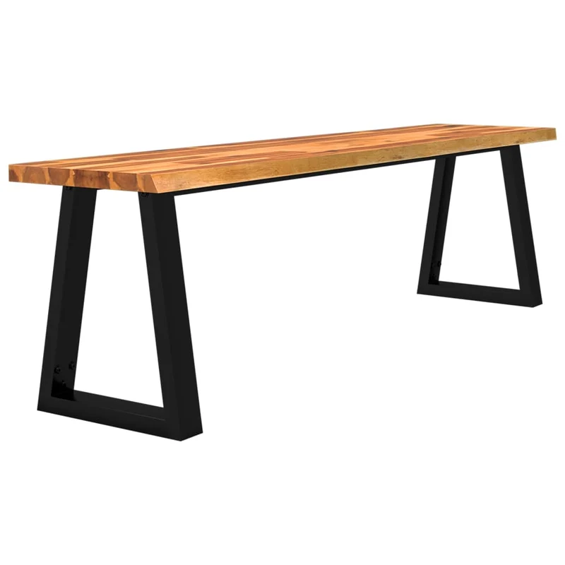 vidaXL - Sitzbank, Bank Baumkante, Bank zum Sitzen, 160 × 35 × 45 cm, Massivholz Akazie