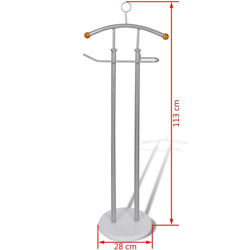 vidaXL - Herrendiener, 43 × 28 × 113 cm, Metallgestell