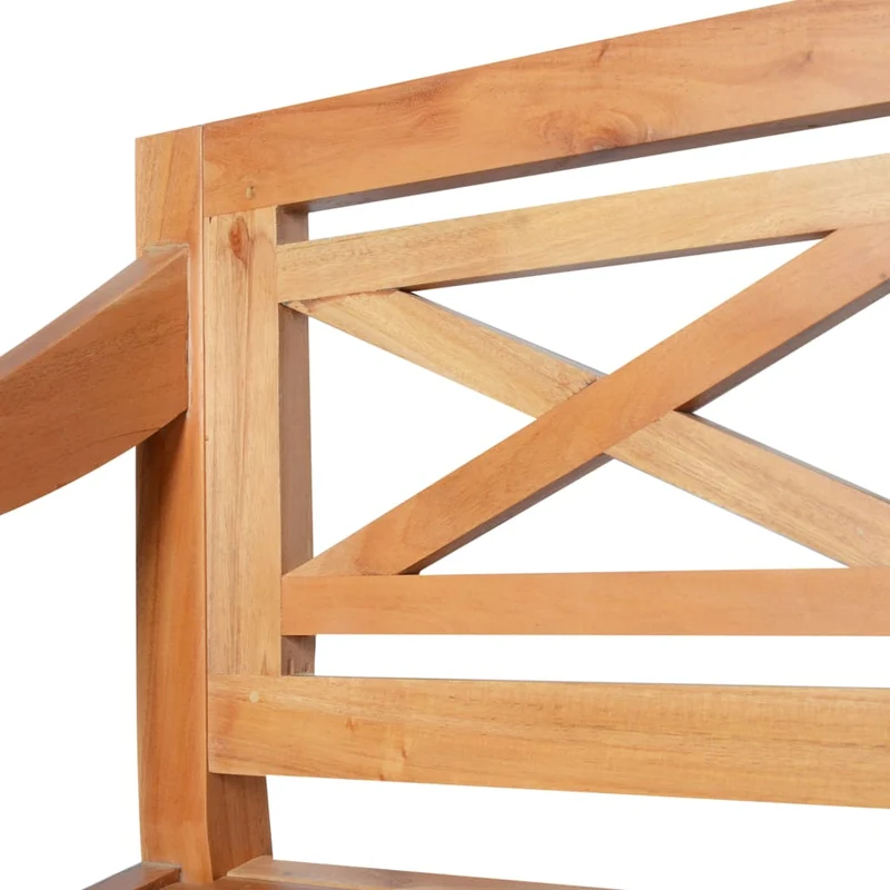 vidaXL - Sitzbank, Batavia-Sitzbank, und Rückenlehne, Bank zum Sitzen, Mahagoni Massivholz, 98 x 50 x 82 cm, Hellbraun