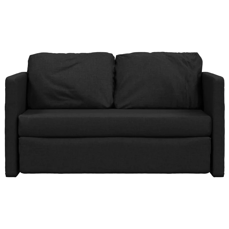 vidaXL - Bodensofa, Boden Sofa, Bodencouch, Bodensofa mit Schlaffunktion, 112x60x55cm(112x174x55cm), Tragfähigkeit pro Sitz 110 kg, Stoff, Schwarz