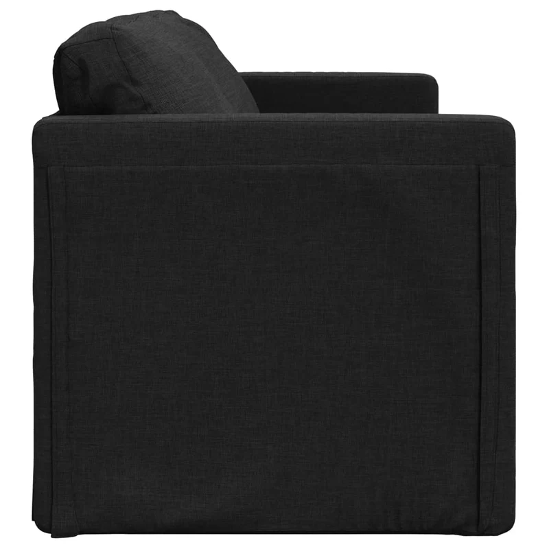 vidaXL - Bodensofa, Boden Sofa, Bodencouch, Bodensofa mit Schlaffunktion, 112x60x55cm(112x174x55cm), Tragfähigkeit pro Sitz 110 kg, Stoff, Schwarz