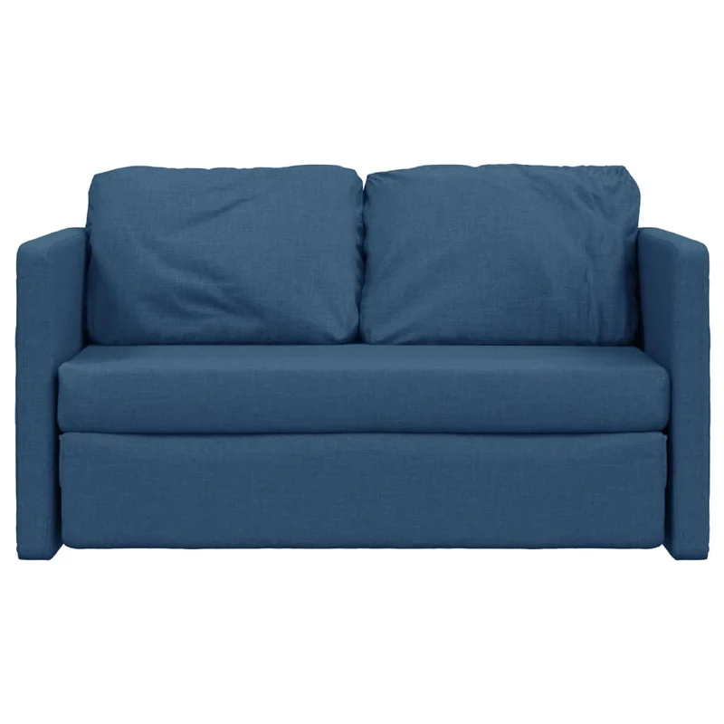 vidaXL - Bodensofa, Bodencouch, Bodensofa mit Schlaffunktion, 112 x60x55cm (112x174x55cm), Tragfähigkeit (pro Sitz) 110 kg, Stoff, Blau
