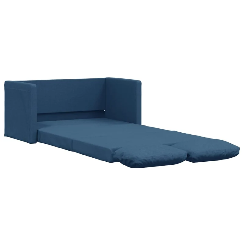 vidaXL - Bodensofa, Bodencouch, Bodensofa mit Schlaffunktion, 112 x60x55cm (112x174x55cm), Tragfähigkeit (pro Sitz) 110 kg, Stoff, Blau