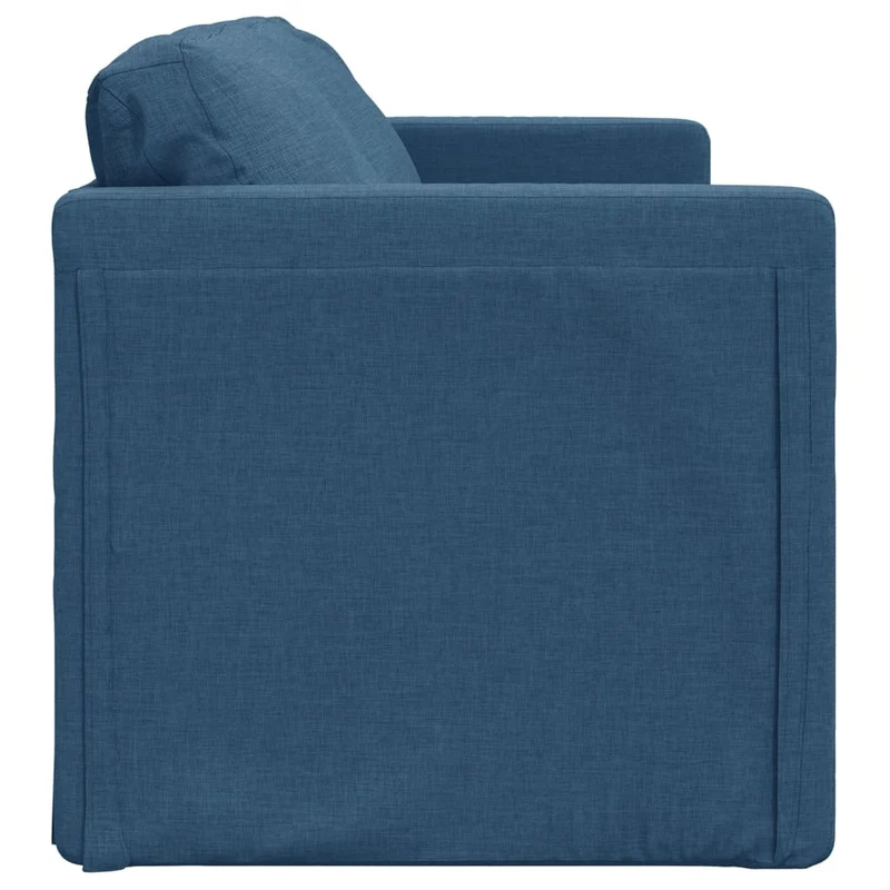 vidaXL - Bodensofa, Bodencouch, Bodensofa mit Schlaffunktion, 112 x60x55cm (112x174x55cm), Tragfähigkeit (pro Sitz) 110 kg, Stoff, Blau