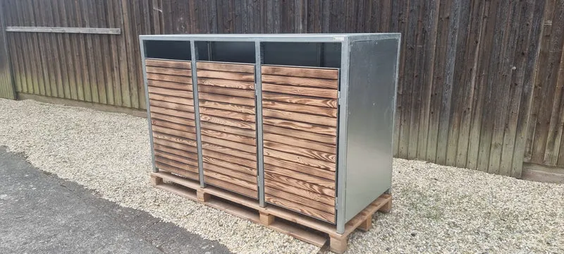 LAGER - PREMIUM- Zink 3-240 mit abgeflammten Holzlatten VINTAGE