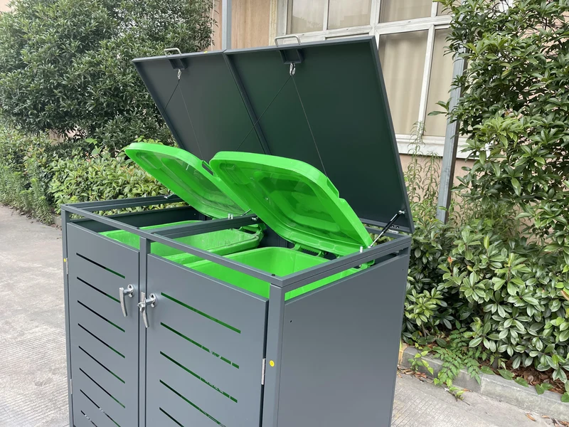 ALBA 4er Mülltonnenbox Anthrazit