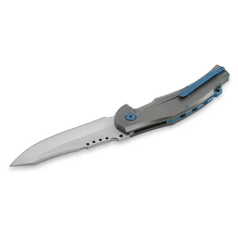 Maserin ENERGY - Elegantes Klappmesser aus Titan, Knife Collaboration of the Year-Preis auf der Blade Show 2021 gewonnen hat, Klappmesser, D2, Titan