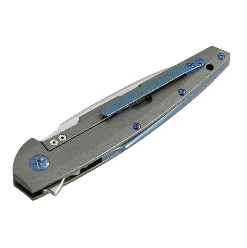 Maserin SOLAR – Gentleman-Klappmesser mit D2-Klinge, Titangriff, Flipper, Kugellager und Frame-Lock, Made in Italy