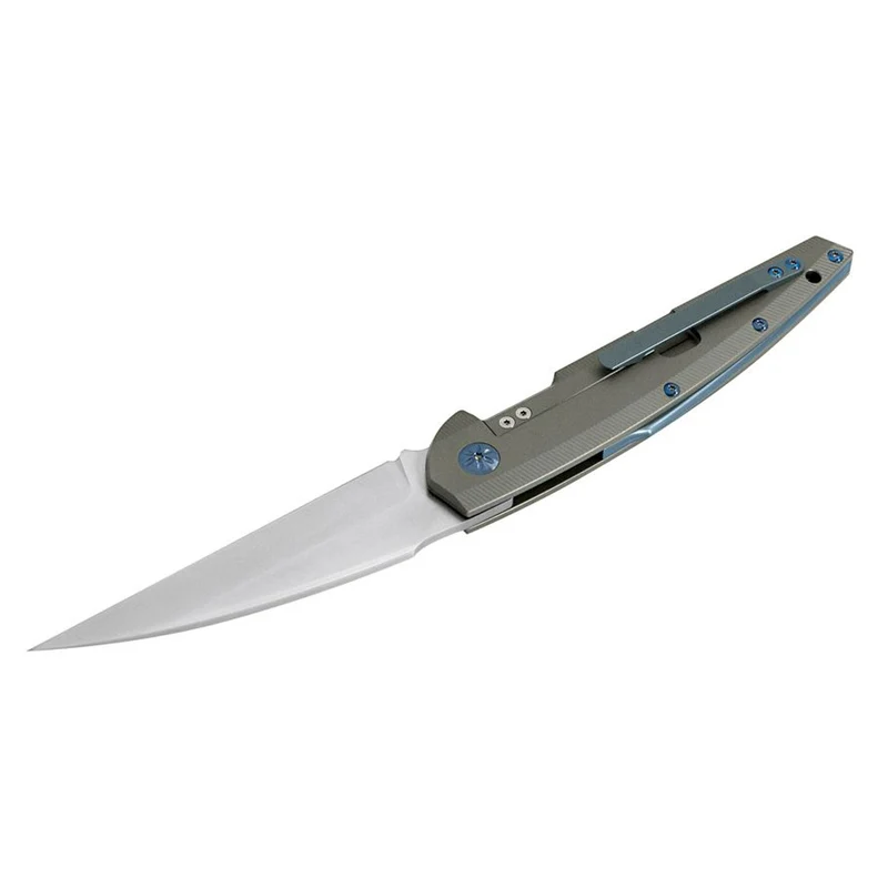 Maserin SOLAR – Gentleman-Klappmesser mit D2-Klinge, Titangriff, Flipper, Kugellager und Frame-Lock, Made in Italy