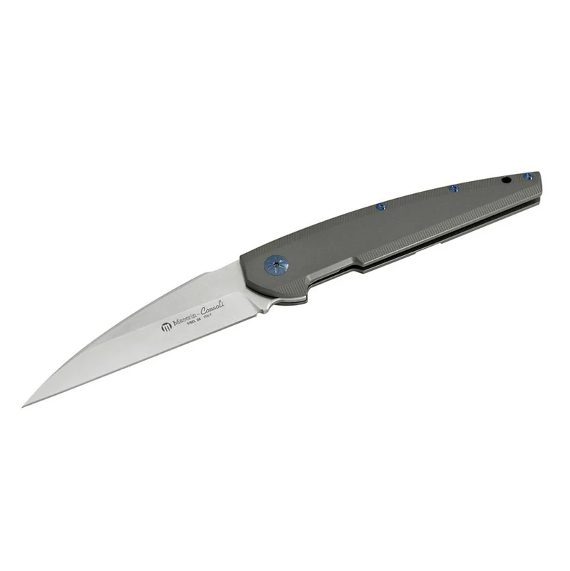 Maserin SOLAR – Gentleman-Klappmesser mit D2-Klinge, Titangriff, Flipper, Kugellager und Frame-Lock, Made in Italy