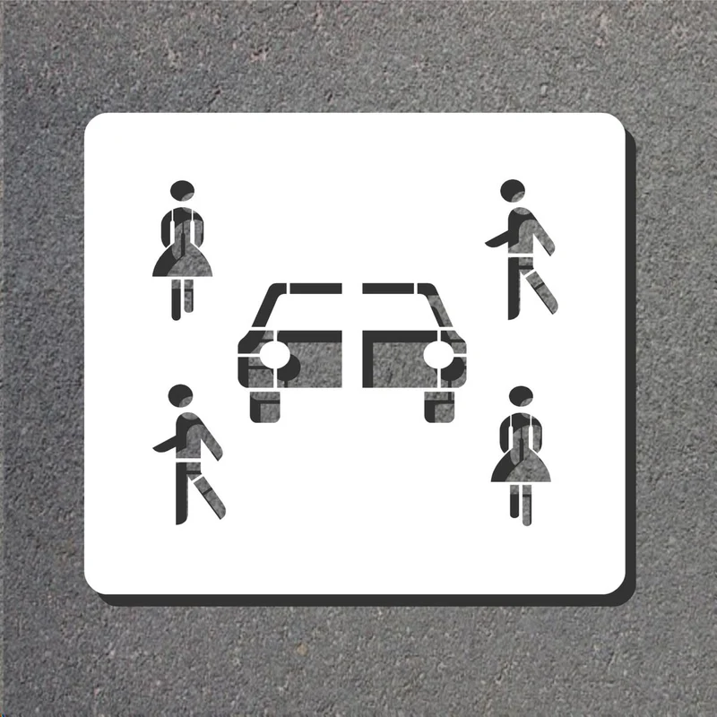 Schablone VZ1010-70 Carsharing, 600 x 515 mm, Kunststoff 0,8 mm